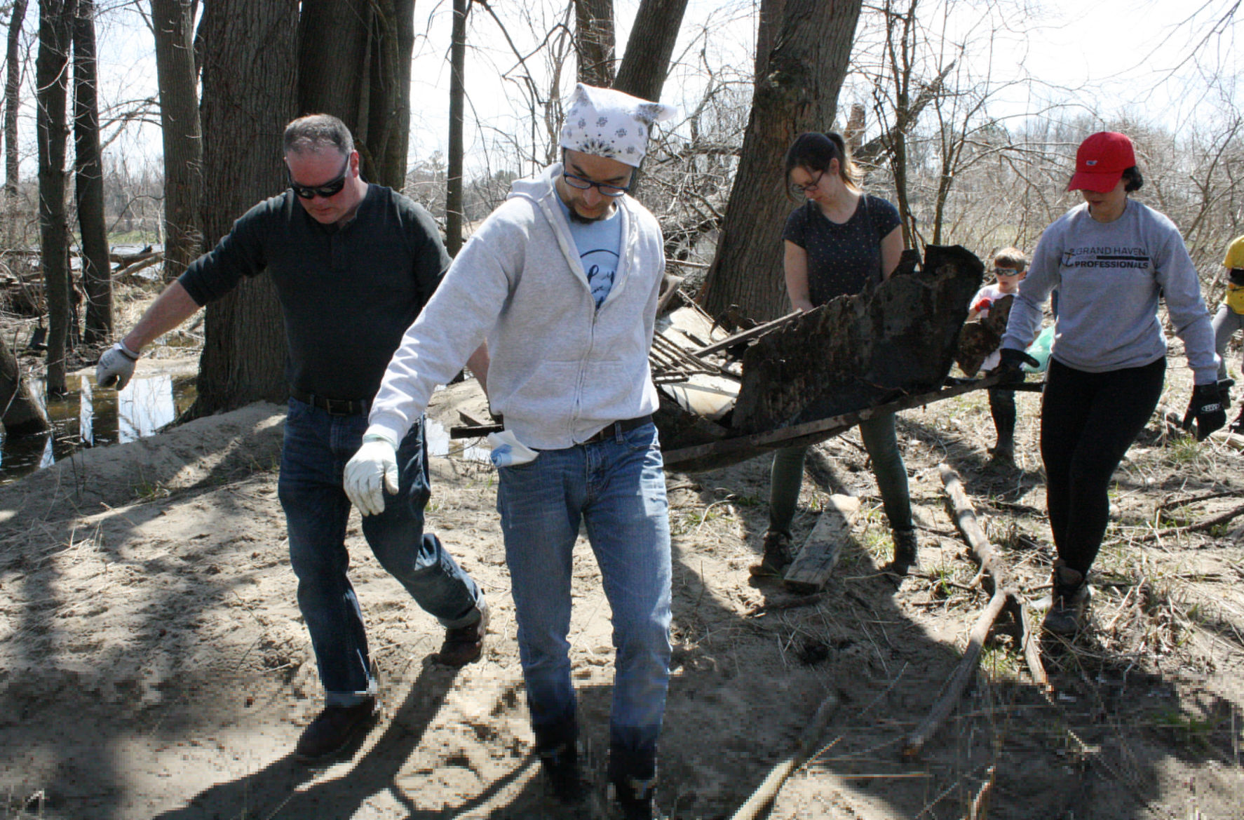 Volunteers clean up everything from toilets to wood-fired cook stoves from river banks